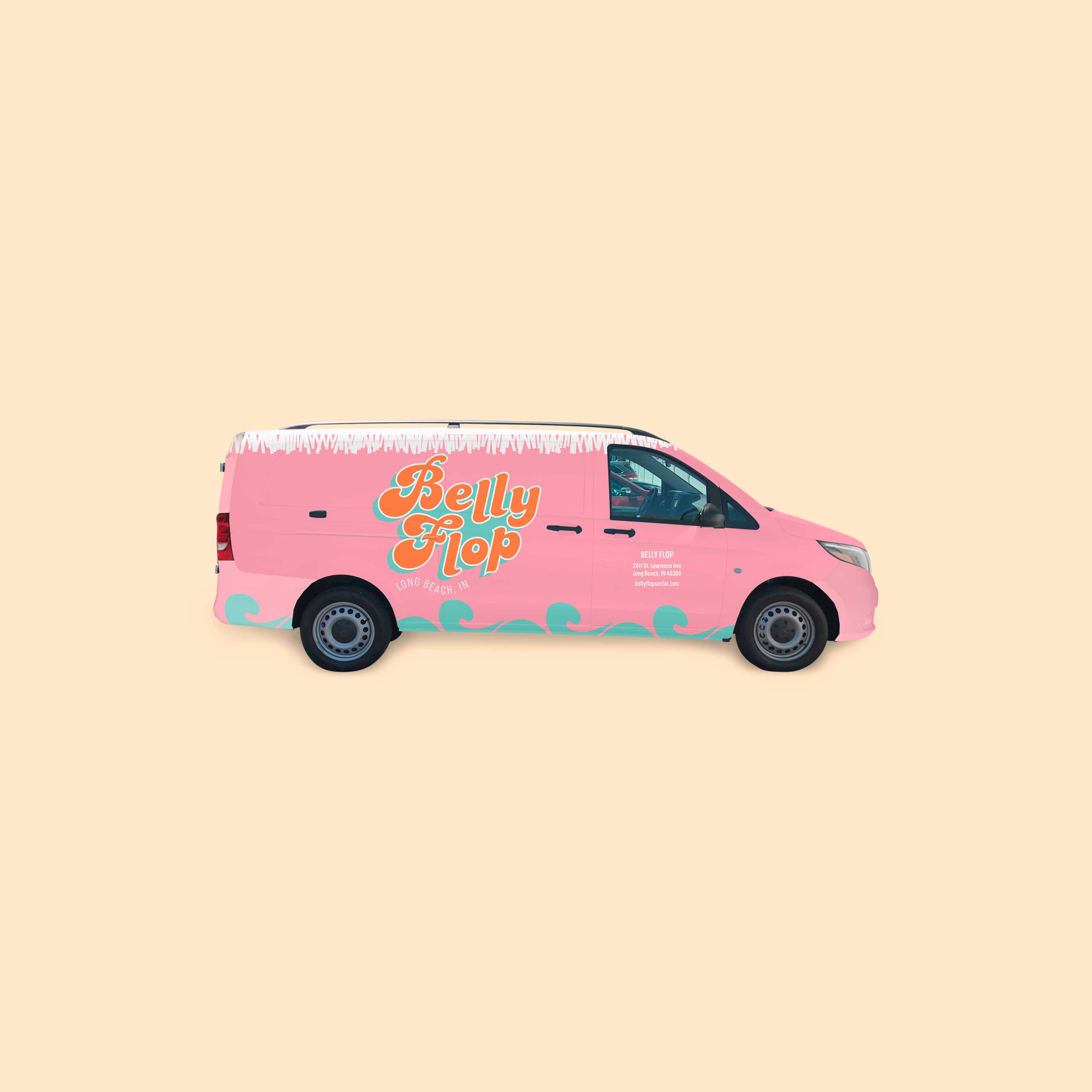 Vehicle design for Belly Flop Cafe in Long Beach, Indiana